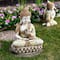 Meditating Mosaic Buddha Outdoor Ceramic Garden Statue - 19.5"